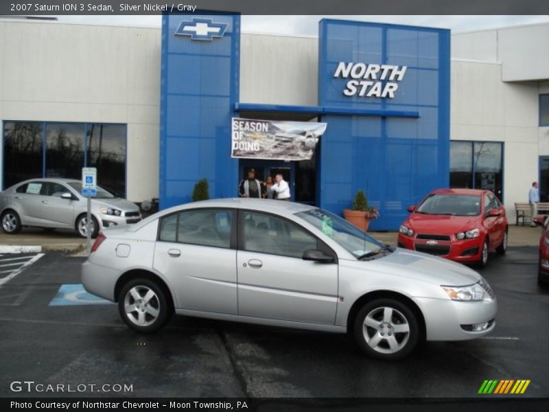 Silver Nickel / Gray 2007 Saturn ION 3 Sedan
