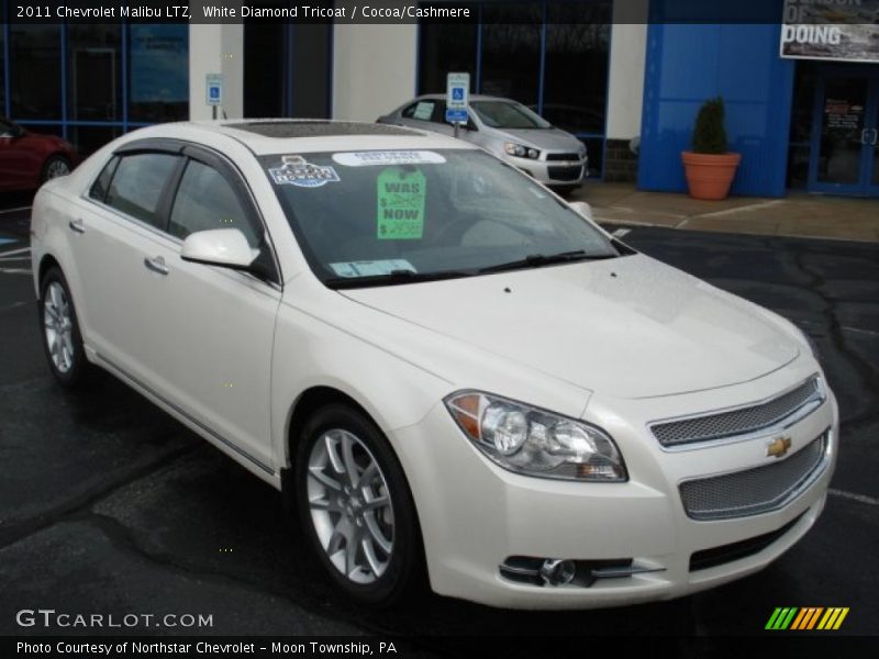 White Diamond Tricoat / Cocoa/Cashmere 2011 Chevrolet Malibu LTZ