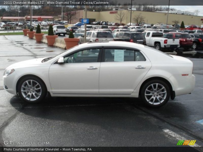 White Diamond Tricoat / Cocoa/Cashmere 2011 Chevrolet Malibu LTZ