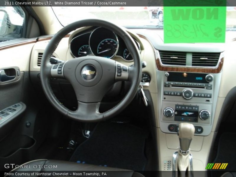 White Diamond Tricoat / Cocoa/Cashmere 2011 Chevrolet Malibu LTZ