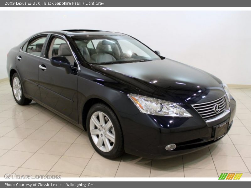 Black Sapphire Pearl / Light Gray 2009 Lexus ES 350