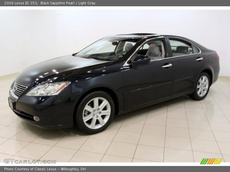 Black Sapphire Pearl / Light Gray 2009 Lexus ES 350