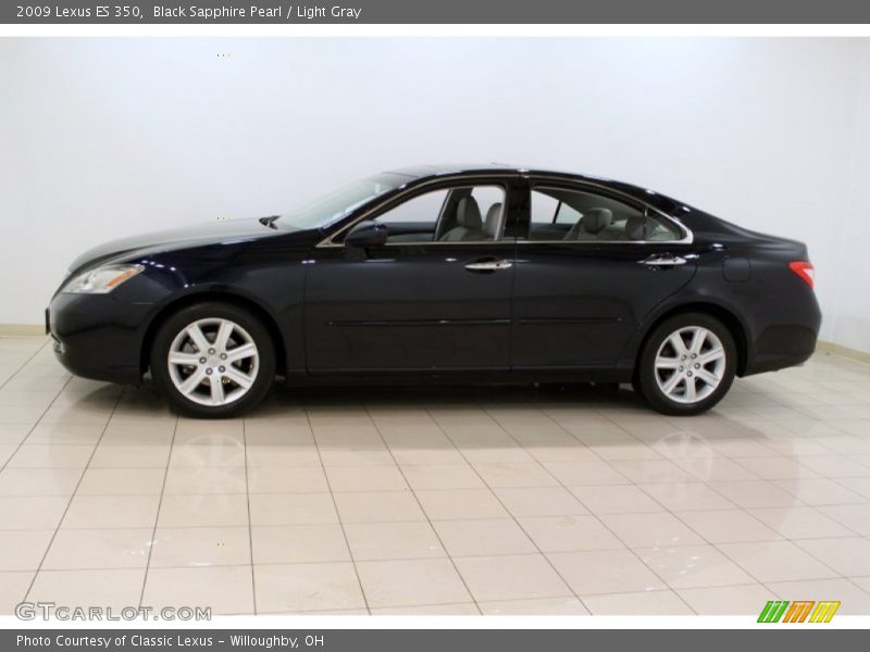 Black Sapphire Pearl / Light Gray 2009 Lexus ES 350
