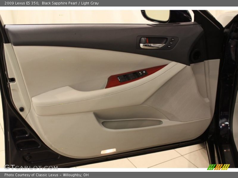 Black Sapphire Pearl / Light Gray 2009 Lexus ES 350
