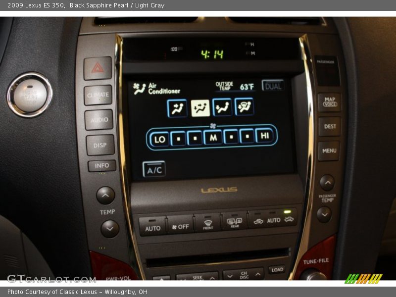 Black Sapphire Pearl / Light Gray 2009 Lexus ES 350