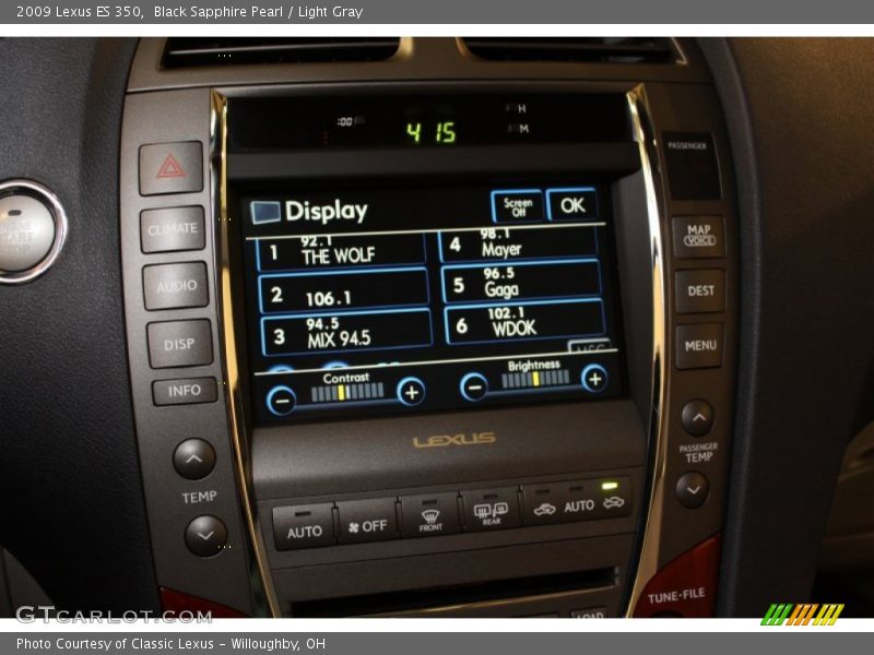 Black Sapphire Pearl / Light Gray 2009 Lexus ES 350