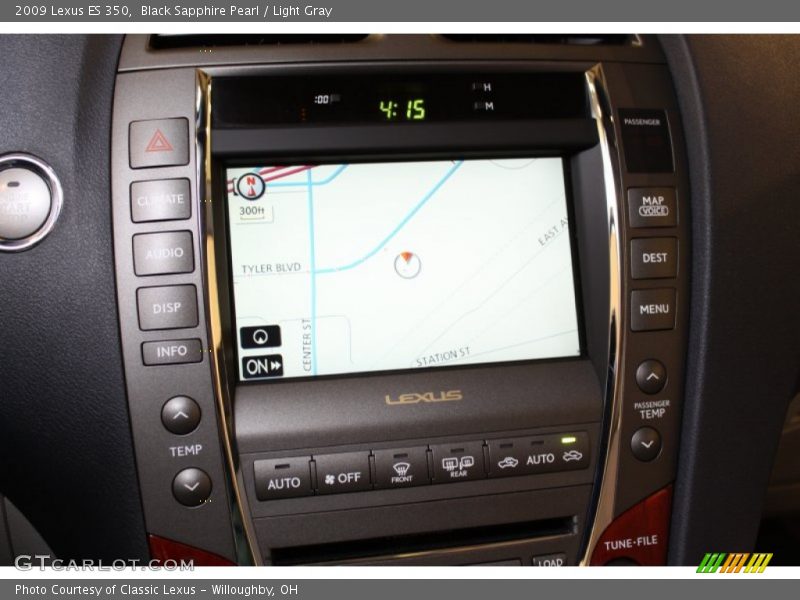 Black Sapphire Pearl / Light Gray 2009 Lexus ES 350