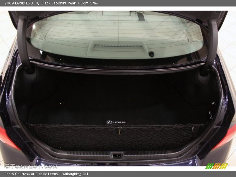 Black Sapphire Pearl / Light Gray 2009 Lexus ES 350