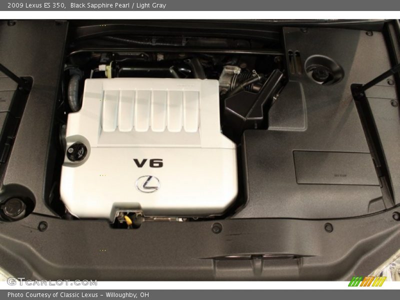 Black Sapphire Pearl / Light Gray 2009 Lexus ES 350