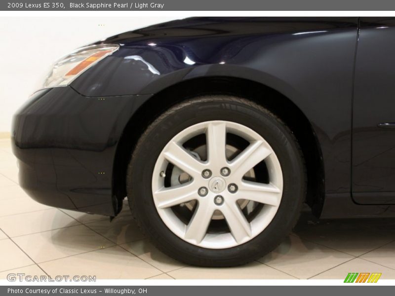 Black Sapphire Pearl / Light Gray 2009 Lexus ES 350