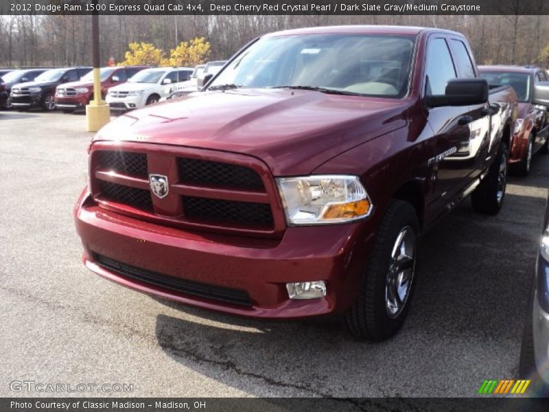 Deep Cherry Red Crystal Pearl / Dark Slate Gray/Medium Graystone 2012 Dodge Ram 1500 Express Quad Cab 4x4