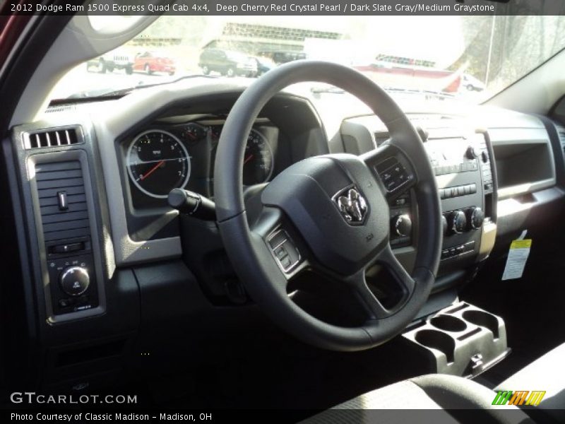 Deep Cherry Red Crystal Pearl / Dark Slate Gray/Medium Graystone 2012 Dodge Ram 1500 Express Quad Cab 4x4