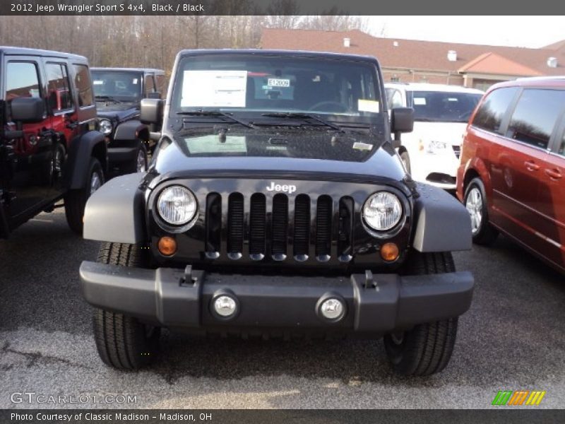 Black / Black 2012 Jeep Wrangler Sport S 4x4
