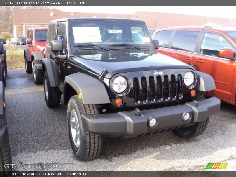 Black / Black 2012 Jeep Wrangler Sport S 4x4