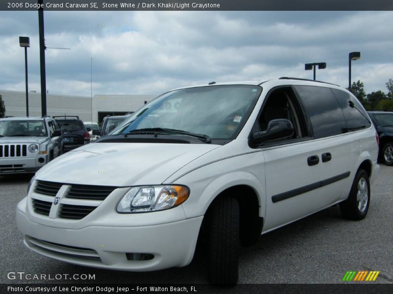 Stone White / Dark Khaki/Light Graystone 2006 Dodge Grand Caravan SE