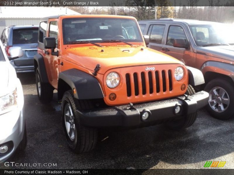 Crush Orange / Black 2012 Jeep Wrangler Sport S 4x4