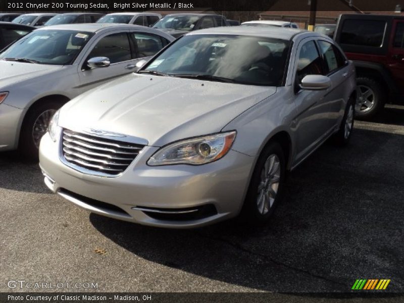 Bright Silver Metallic / Black 2012 Chrysler 200 Touring Sedan
