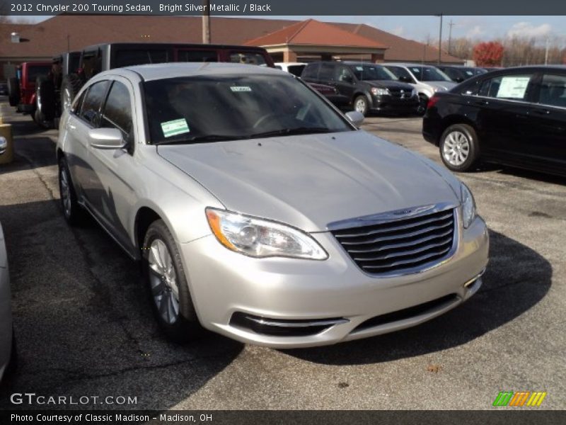 Bright Silver Metallic / Black 2012 Chrysler 200 Touring Sedan