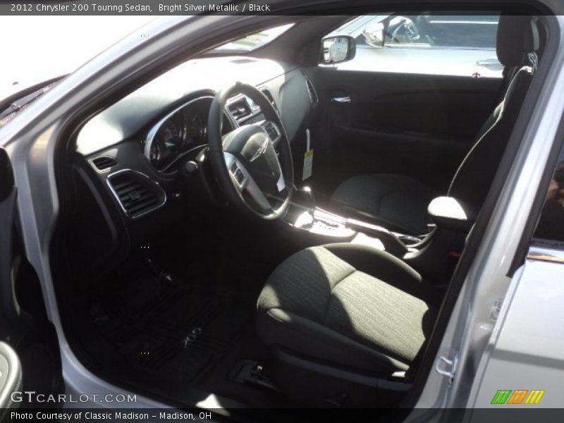 Bright Silver Metallic / Black 2012 Chrysler 200 Touring Sedan