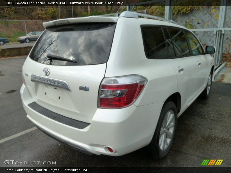 Blizzard White Pearl / Ash Gray 2008 Toyota Highlander Hybrid 4WD