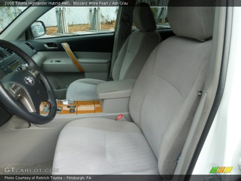 Blizzard White Pearl / Ash Gray 2008 Toyota Highlander Hybrid 4WD
