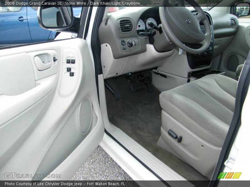 Stone White / Dark Khaki/Light Graystone 2006 Dodge Grand Caravan SE