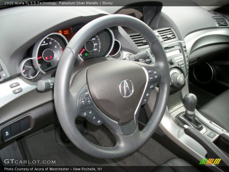 Palladium Silver Metallic / Ebony 2010 Acura TL 3.5 Technology