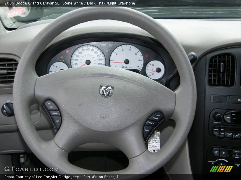 Stone White / Dark Khaki/Light Graystone 2006 Dodge Grand Caravan SE