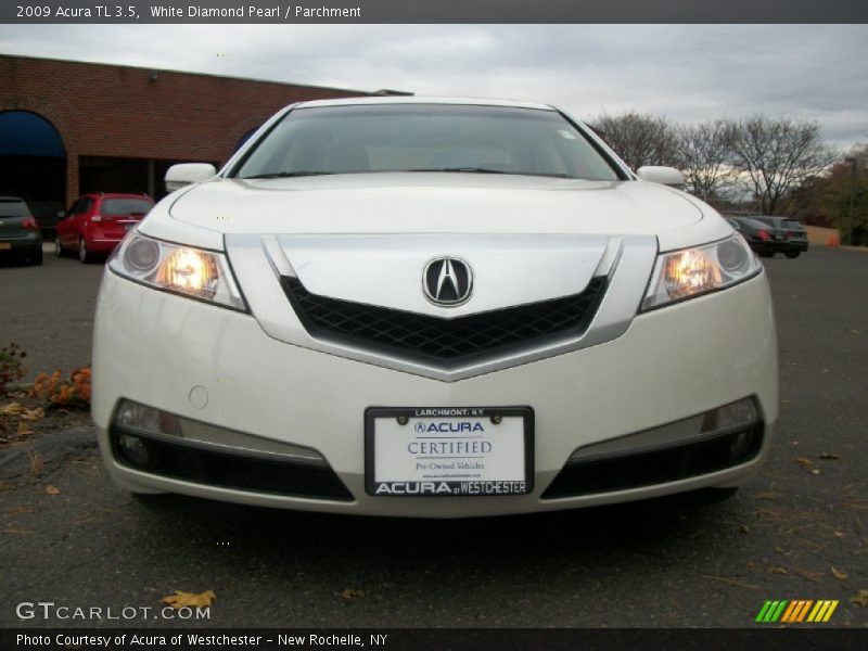 White Diamond Pearl / Parchment 2009 Acura TL 3.5