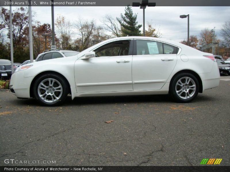 White Diamond Pearl / Parchment 2009 Acura TL 3.5