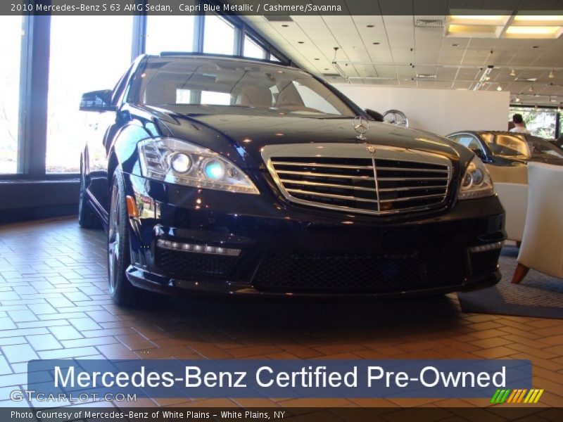 Capri Blue Metallic / Cashmere/Savanna 2010 Mercedes-Benz S 63 AMG Sedan
