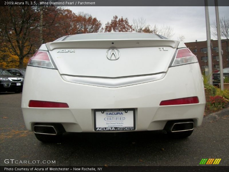 White Diamond Pearl / Parchment 2009 Acura TL 3.5