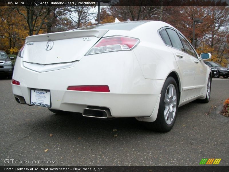 White Diamond Pearl / Parchment 2009 Acura TL 3.5