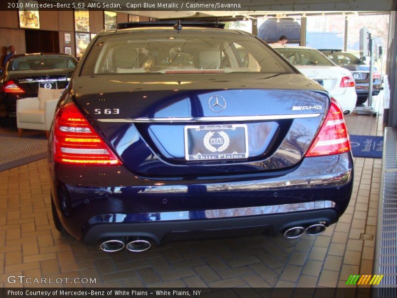 Capri Blue Metallic / Cashmere/Savanna 2010 Mercedes-Benz S 63 AMG Sedan