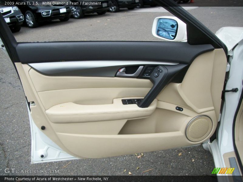 White Diamond Pearl / Parchment 2009 Acura TL 3.5
