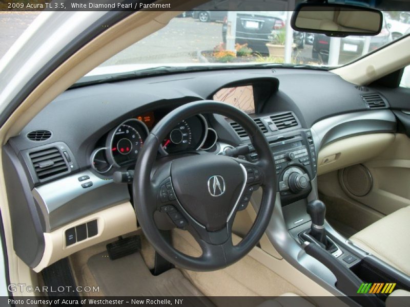 White Diamond Pearl / Parchment 2009 Acura TL 3.5