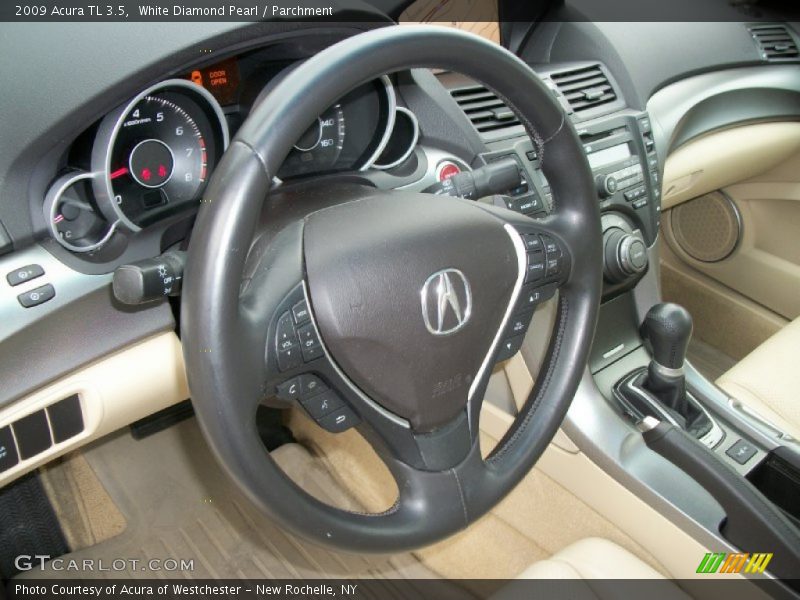 White Diamond Pearl / Parchment 2009 Acura TL 3.5