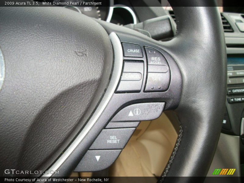 White Diamond Pearl / Parchment 2009 Acura TL 3.5
