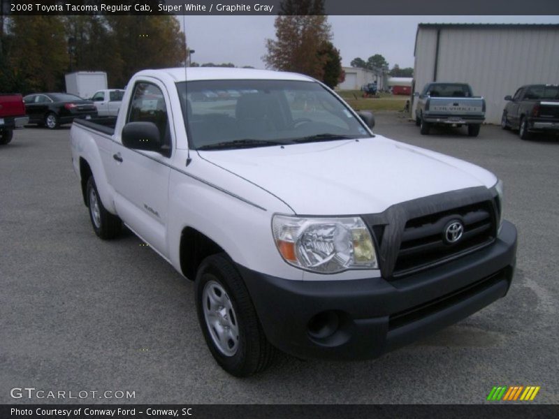 Super White / Graphite Gray 2008 Toyota Tacoma Regular Cab