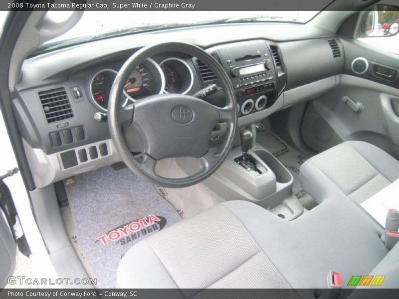 Super White / Graphite Gray 2008 Toyota Tacoma Regular Cab