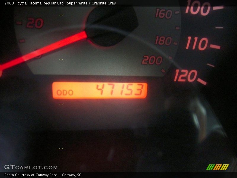 Super White / Graphite Gray 2008 Toyota Tacoma Regular Cab