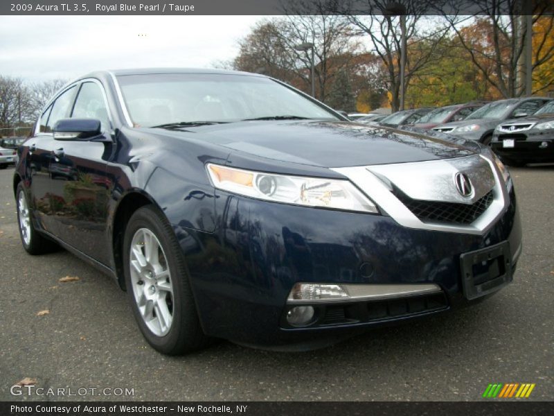 Royal Blue Pearl / Taupe 2009 Acura TL 3.5