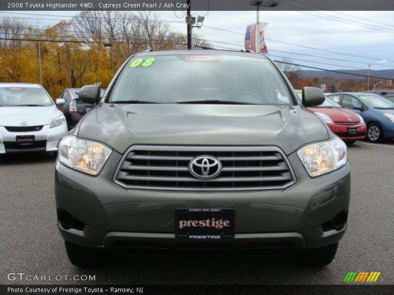 Cypress Green Pearl / Ash Gray 2008 Toyota Highlander 4WD