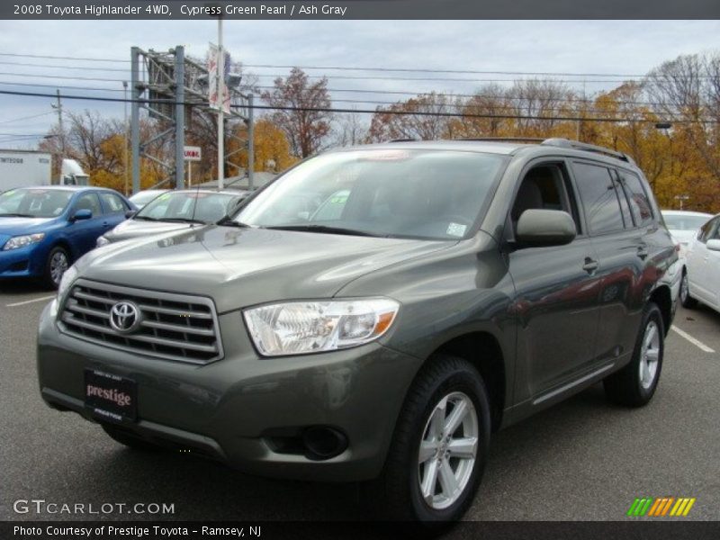 Cypress Green Pearl / Ash Gray 2008 Toyota Highlander 4WD