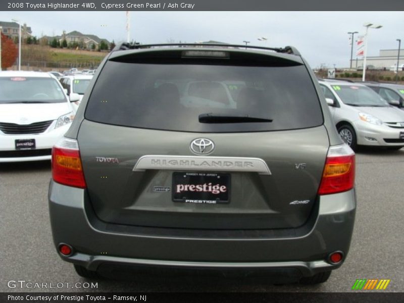 Cypress Green Pearl / Ash Gray 2008 Toyota Highlander 4WD