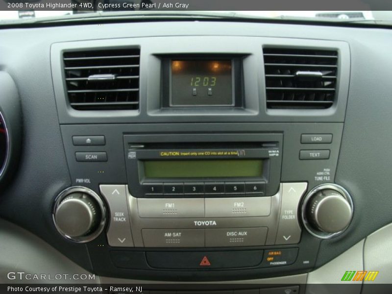 Cypress Green Pearl / Ash Gray 2008 Toyota Highlander 4WD