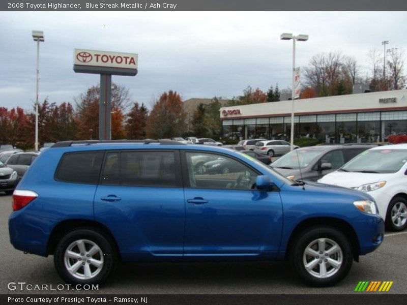 Blue Streak Metallic / Ash Gray 2008 Toyota Highlander