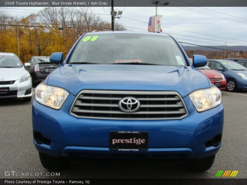 Blue Streak Metallic / Ash Gray 2008 Toyota Highlander