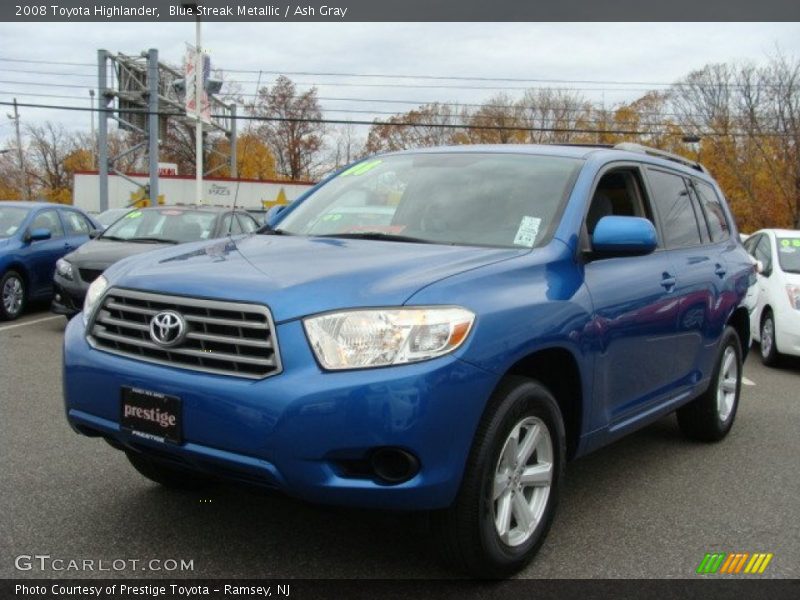 Blue Streak Metallic / Ash Gray 2008 Toyota Highlander
