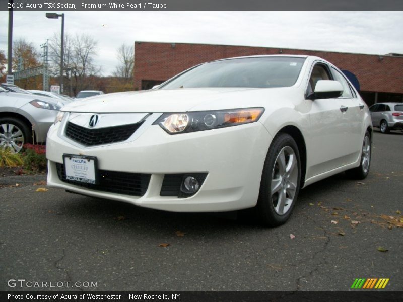 Premium White Pearl / Taupe 2010 Acura TSX Sedan